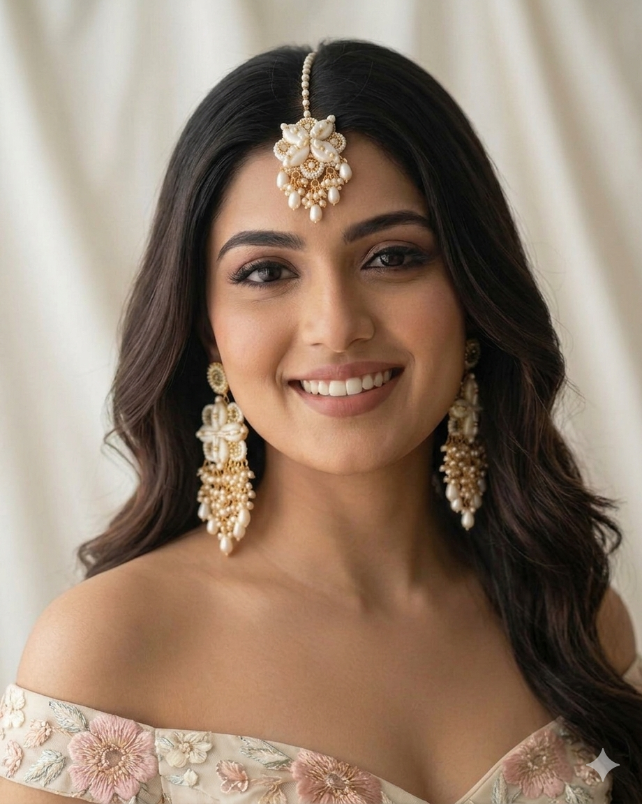 Navya earring and maangteeka